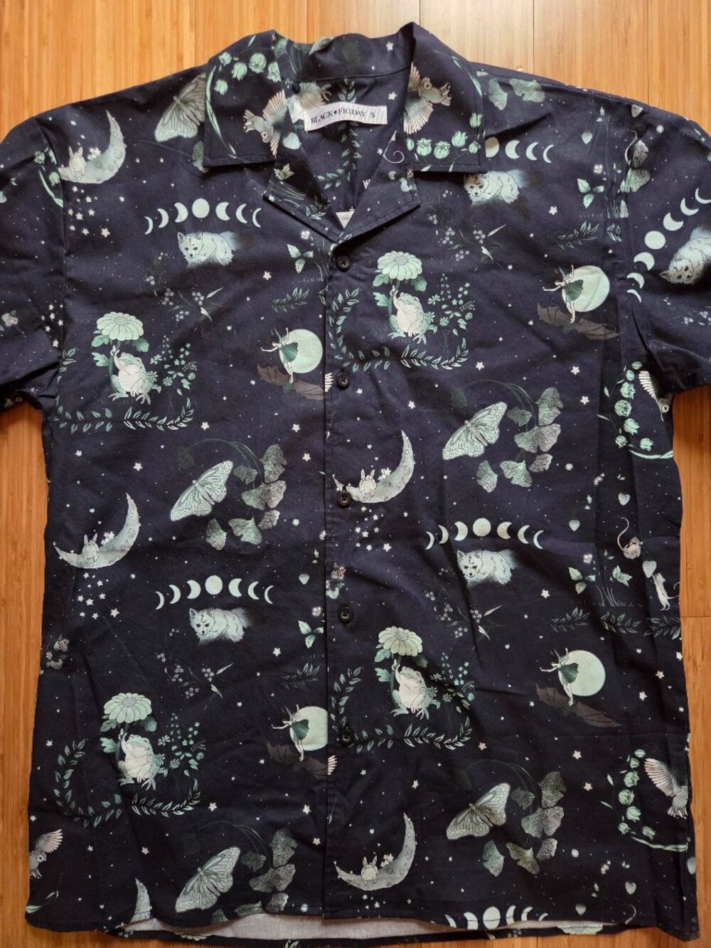 Dangerfield Black Friday Forbidden Forest Animal Button-down Shirt